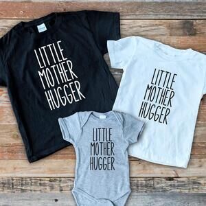 Funny Mother Day Shirt Little Mother Hugger, Gift From